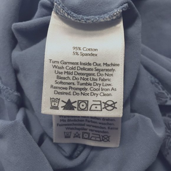 Blue Stretchy Jersey Floral Tank Top - Picture 8 of 8